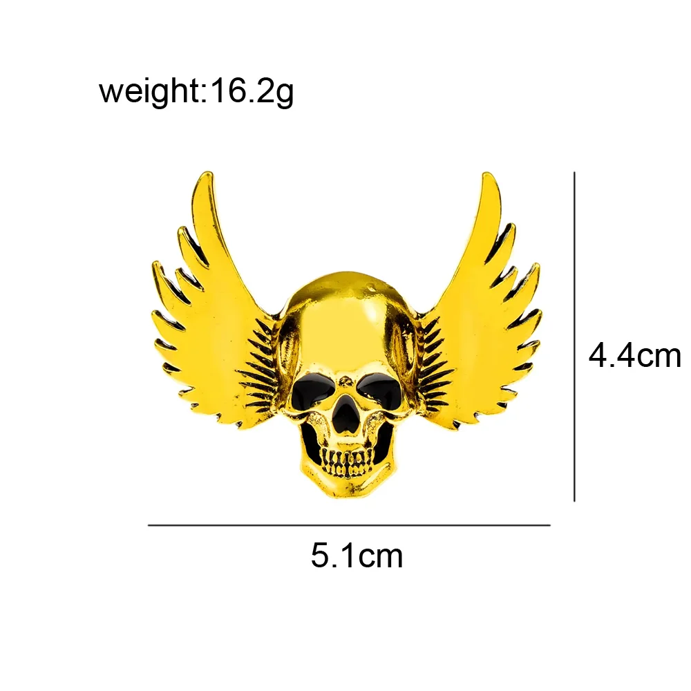 CINDY XIANG Alloy Skeleton Brooches For Men Halloween Ghost Pin Vintage Jewelry BR310292