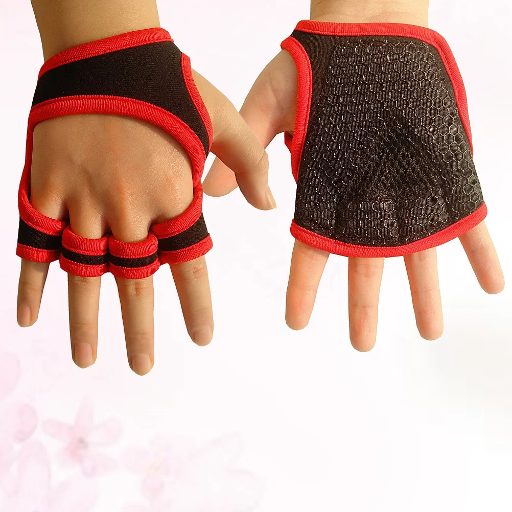 

1 Pair Anti-Slip Fitness Gloves Half Finger Silicone Gel Palm For Weightlifting Training Yoga Gym Workout Protective Gloves Men
