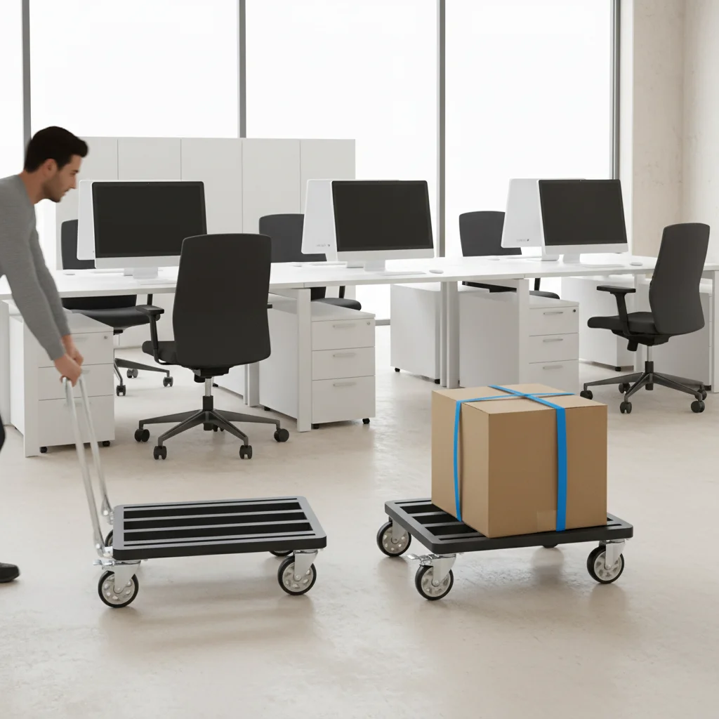 

Heavy-Duty Furniture Cart High-Capacity Moving Dolly with 4 Universal Wheels & Reinforced Strap for Furniture and Appliances