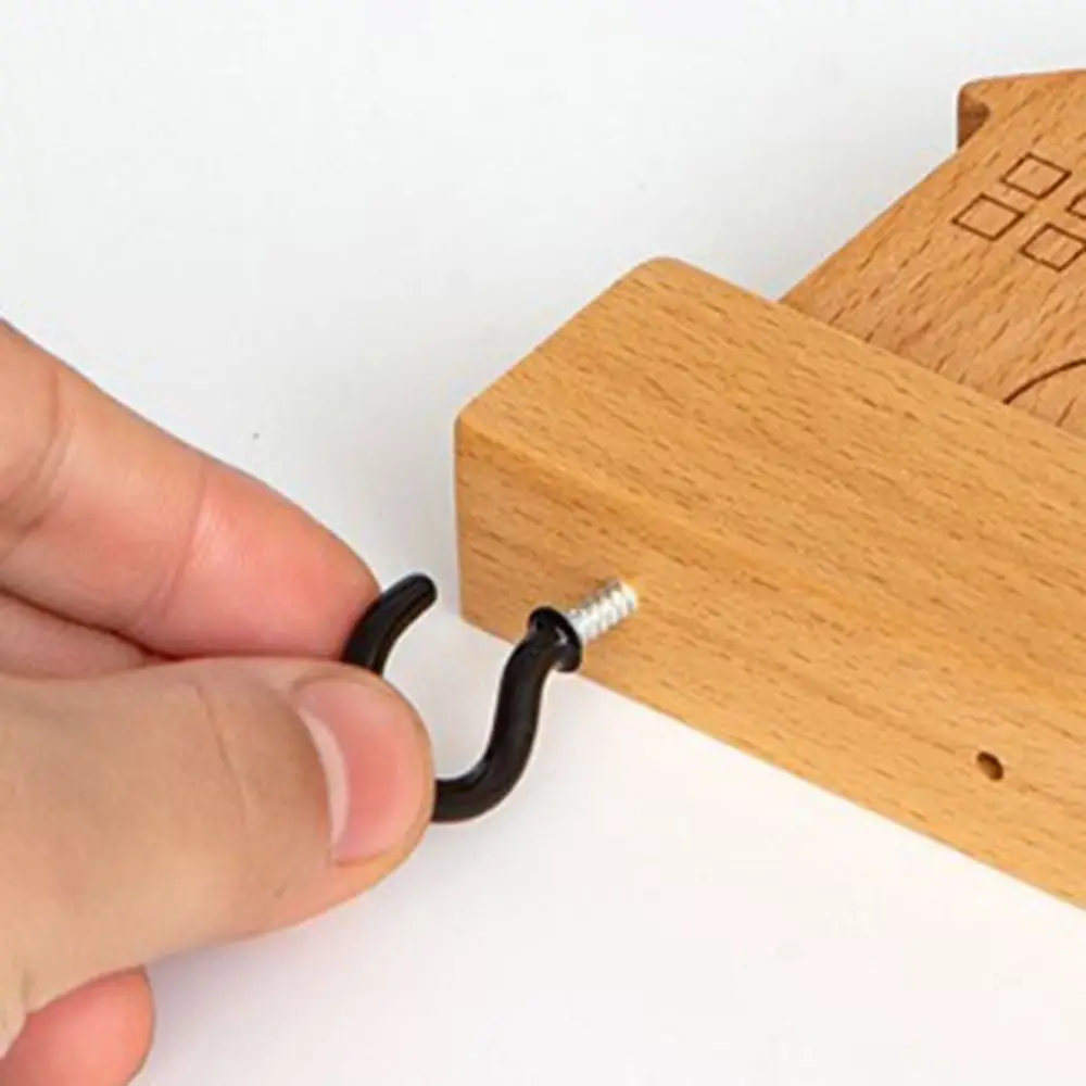 

Home Decor Accessory Solid Wood Key Hook Rack non-toxic Rabbit Key Storage Holder No-Drill Creative Coat Rack Towels