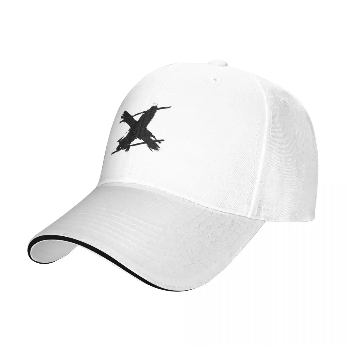 FNB Black Cross Minimal Design Baseball Cap Streetwear custom Hat black western Hat Men Golf Wear Women's