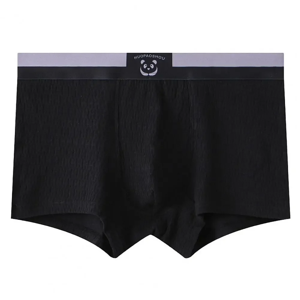 Мужское нижнее белье с 3D U-образным выпуклым дизайном, U-образная сетка в промежности, дышащие трусы-боксеры с рисунком панды, эластичный пояс, комфорт