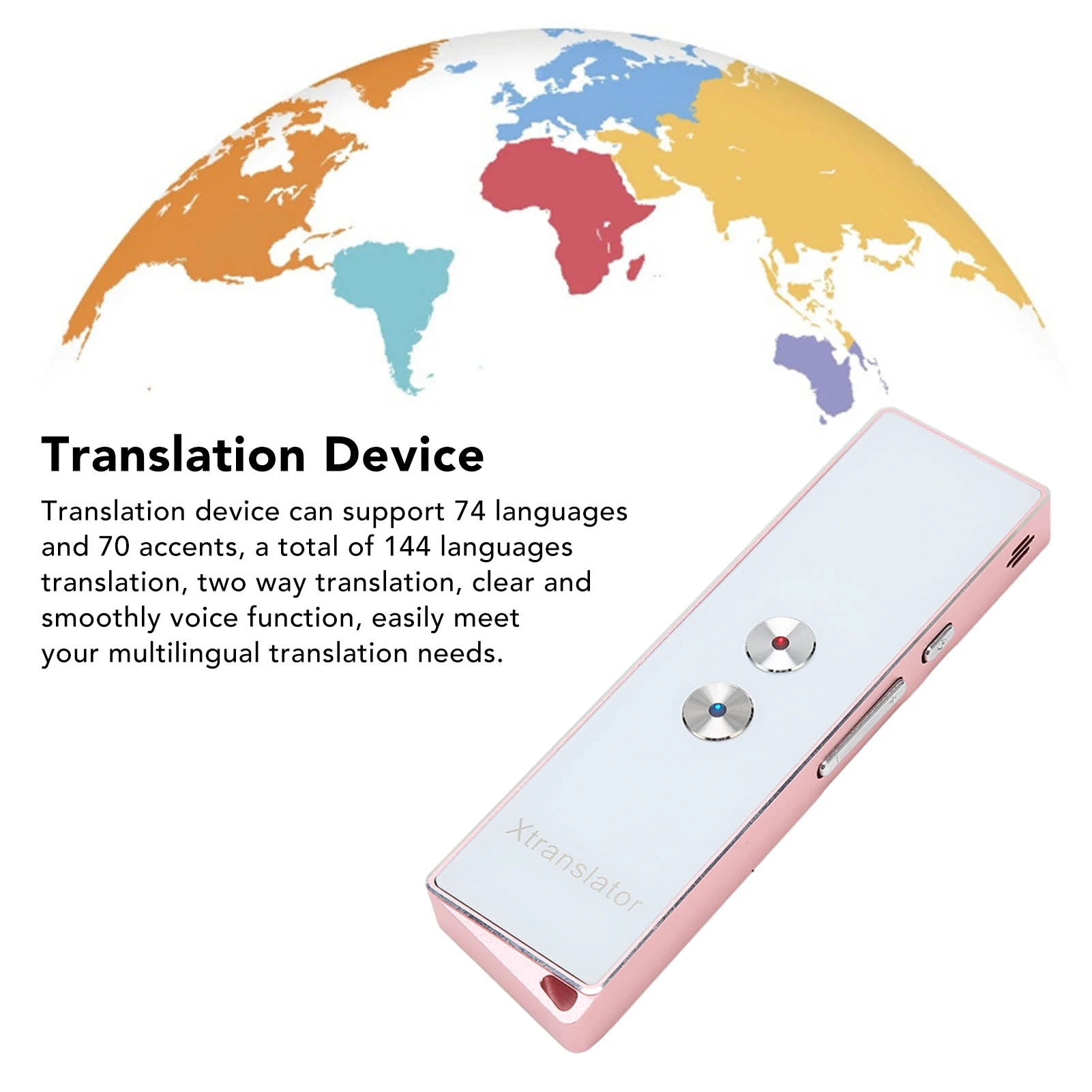 

Умный голосовой переводчик: четкий и естественный голос, перевод в реальном времени, поддержка 74 языков для обучения и работы