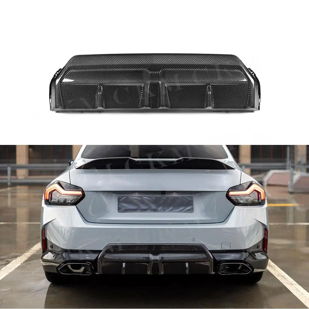 

CKMUUER Real Carbon Fiber Rear Bumper Lip Bodykit for BMW 2 Series G42 M235i M240i Coupe 2022 + Rear Bumper Diffuser Chin Guard