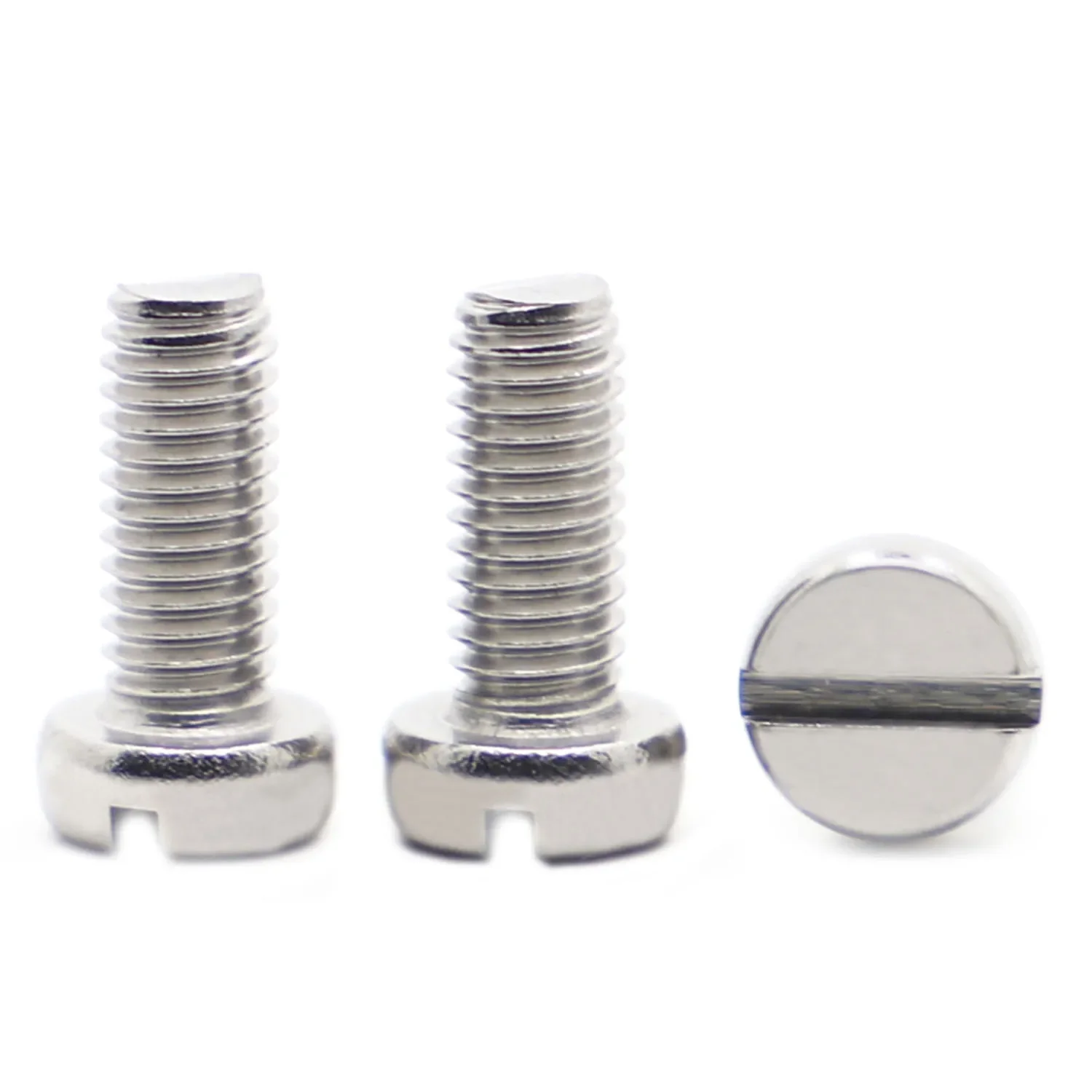 

5-50pcs 304 Stainless Steel GB65 Slotted Cap Head Slot Column Round Cheese Head Screw Bolt M1.6 M2 M2.5 M3 M4 M5 M6 M8