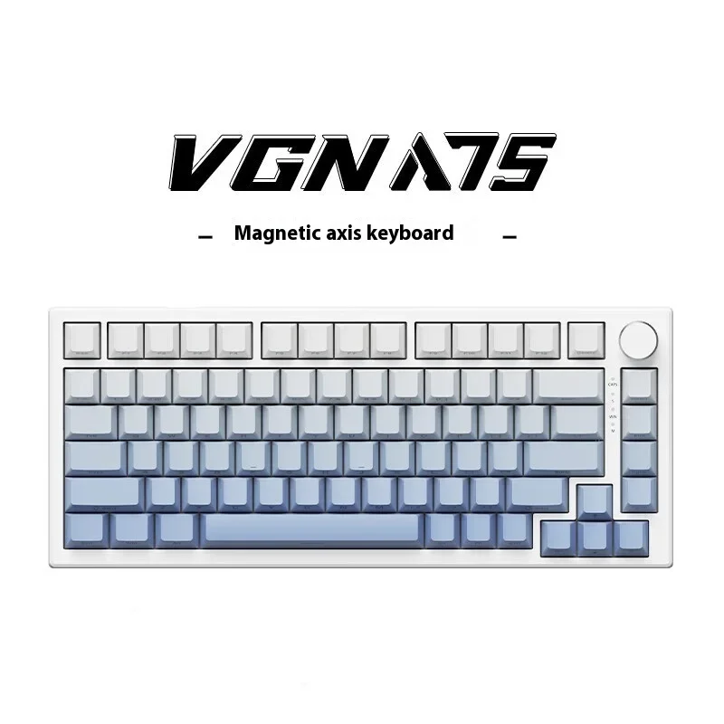 Imagem -02 - Vgn-teclado de Eixo Magnético de Modo Único com Fio Personalização Chave Completa Hot Plug Estrutura de Junta Jogo Esports