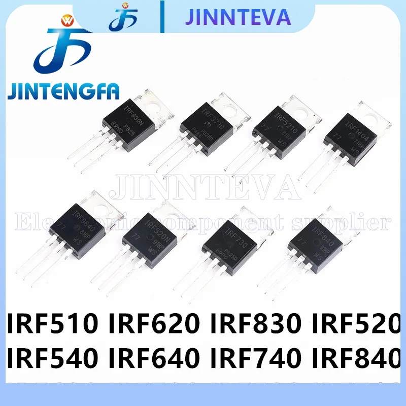 10PCS IRF530 IRF540 IRF630 IRF640 IRF740 IRF840 TO220 DIP N-channel MOSFET IRF530N IRF540N IRF630N IRF640N IRF730 IRF830 PBF