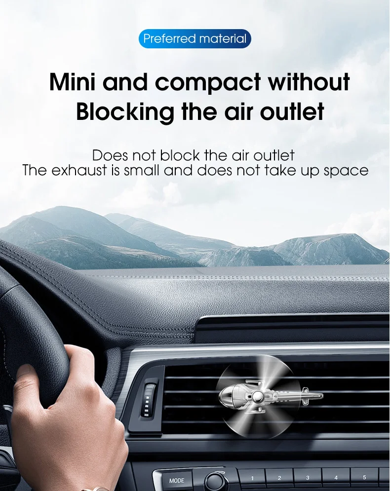 

Decoration Car Interior Solar Mini Helicopter Rotating Car Vent Aromatherapy Purifie Odors Car Perfume Essential Oil Diffuser