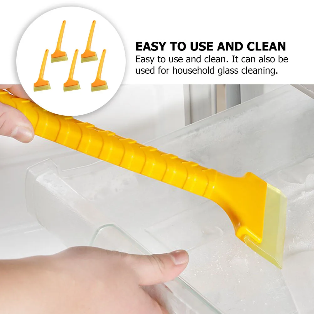 

5Pcs Ice Scraper Snow Brush for Windshield Winter Car Cleaning Tool Home Snow Removal Supplies Stainless Steel Reinforced Strong