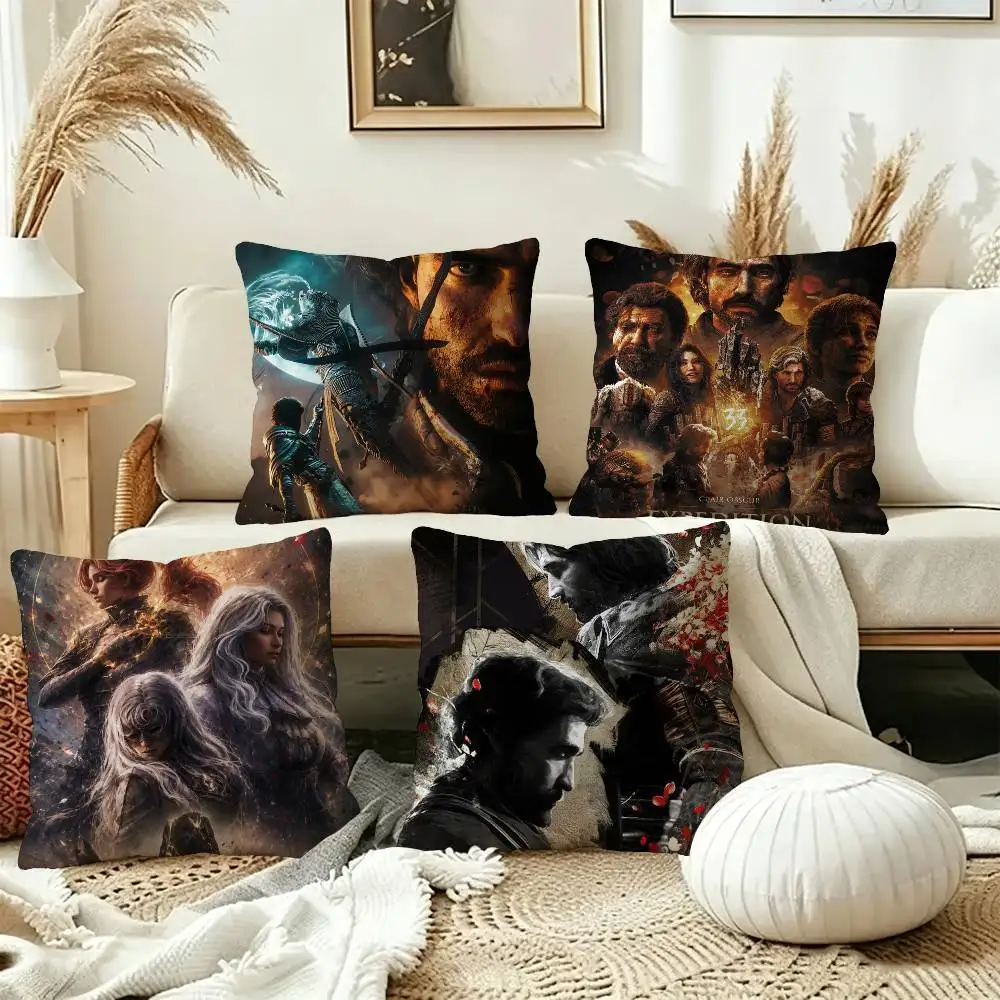Clair Obscur Expedition 33 Pillow Cushion Cover Pillowcase Living Room Sofa Home Decor Customized