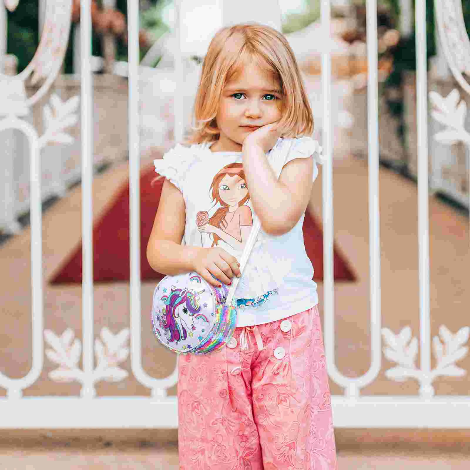 Bolso de regalo de unicornio con lentejuelas para mujer, BILLETERA, bolsos para niñas adolescentes, bandolera para niños pequeños