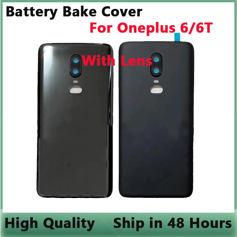 

New Back Glass Cover For OnePlus 6 6T Back Door Replacement Battery Case, Rear Housing Cover With Camera Lens