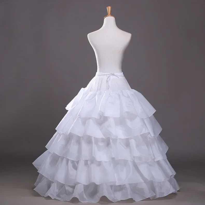 4 Hoops Ball Gown Petticoats Cheap White Petticoat Crinoline Underskirt Big Ruffle Wedding Accessories Tulle Underskirts