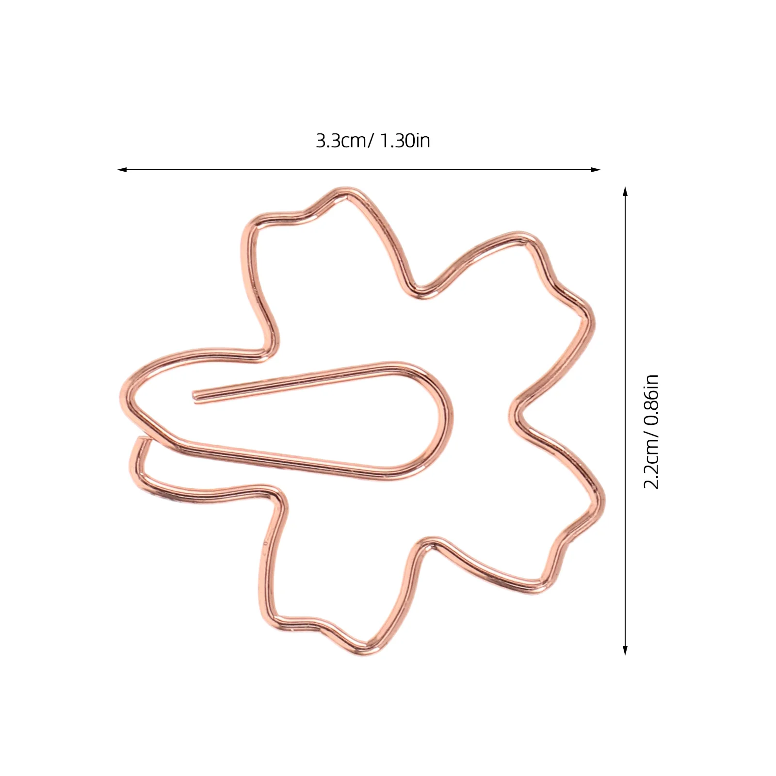 60pcs Cherry Blossom Document Clips Metal Paper Clips Decorative Note Clip For File Organizing Reusable Stationery Clamps Office