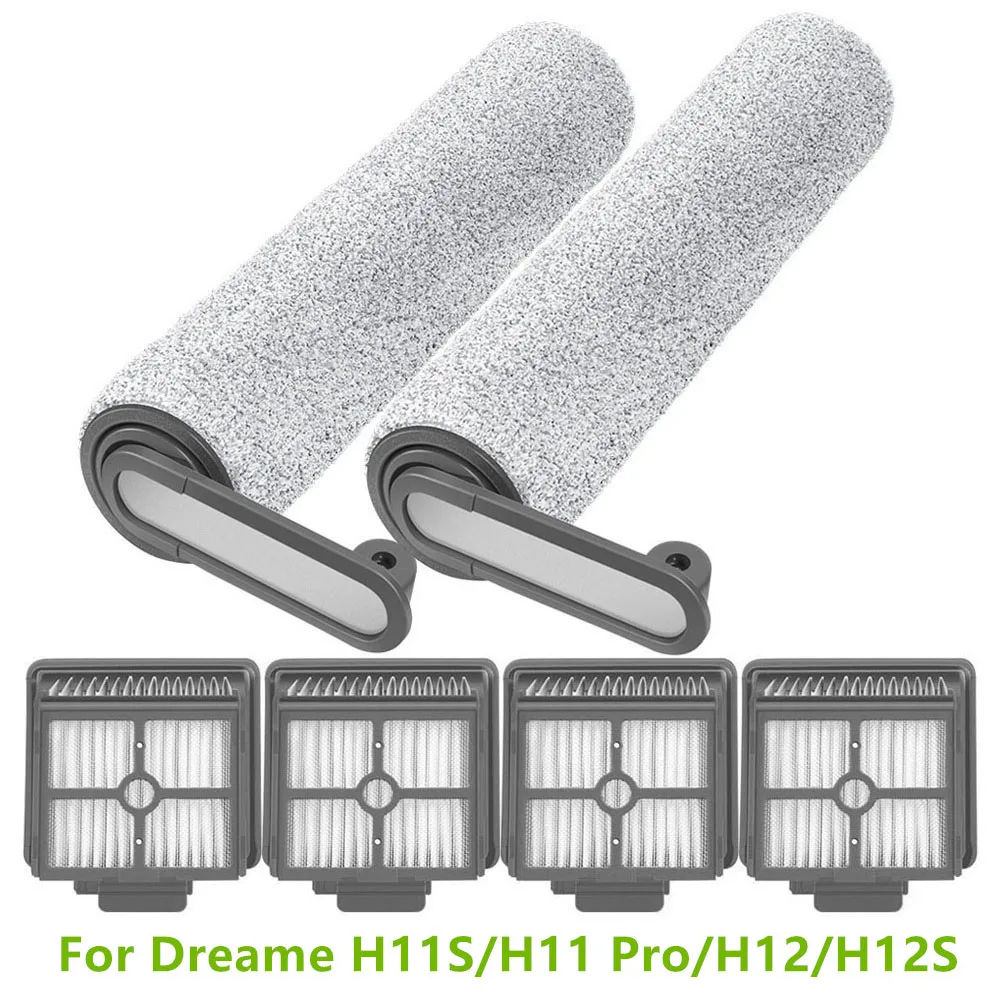 For Dreame H11S/H11 Pro/H12/H12S Hepa Filters Roller Brushes Floor Scrubber Vacuum Cleaner Accessories