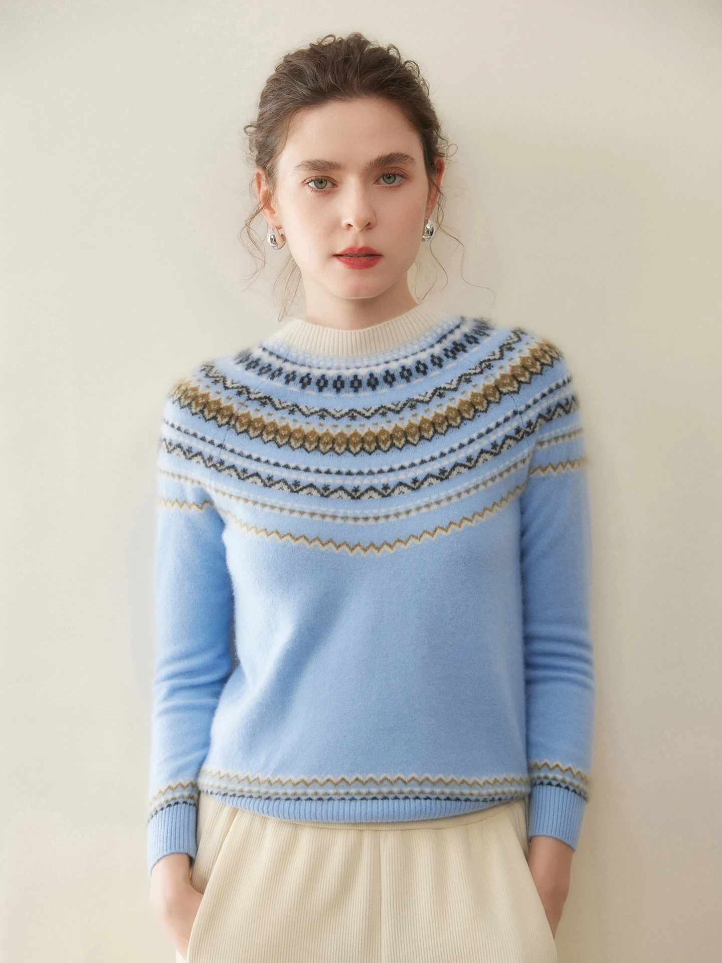 Vintage Fashion Faire - Suéter Feminino de Cashmere 100% para