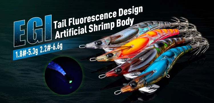 Kingdom Egi Squid Bait Artificial Jigging Lures Slow Sinking Squid Hooks Sea Fishing Octopus Cuttlefish Luminous Tackle Lure