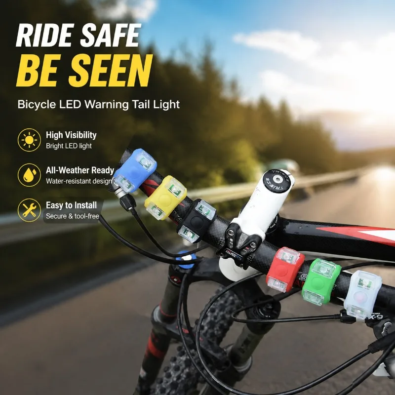 Bicycle Frog Light 6th Generation LED Safety Warning Tail Light for Mountain Bike, Road Bike, Dead Fly Bike Decoration Accessory