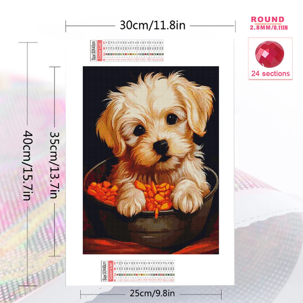 Evershine Diamond Mosaic Dog 5D DIY Kit  Diamond Painting Animal Picture Rhinestones Embroidery Abstract New Arrival Wall Art