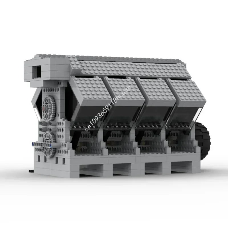 650PCS V8 Vacuum Engine The Maximum Rotational Speed Is 2548! Technology Model Moc Building Blocks Stacking Bricks Creative