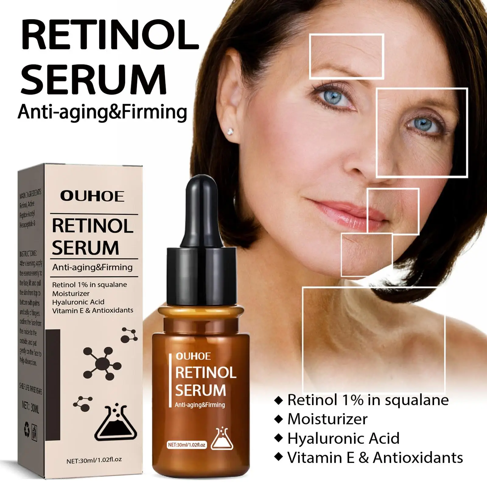 Wrinkles Removal Face Serum Lift Firming Anti-Aging Fade Fine Lines Skin Care Essence Moisturizing Beauty Health Product