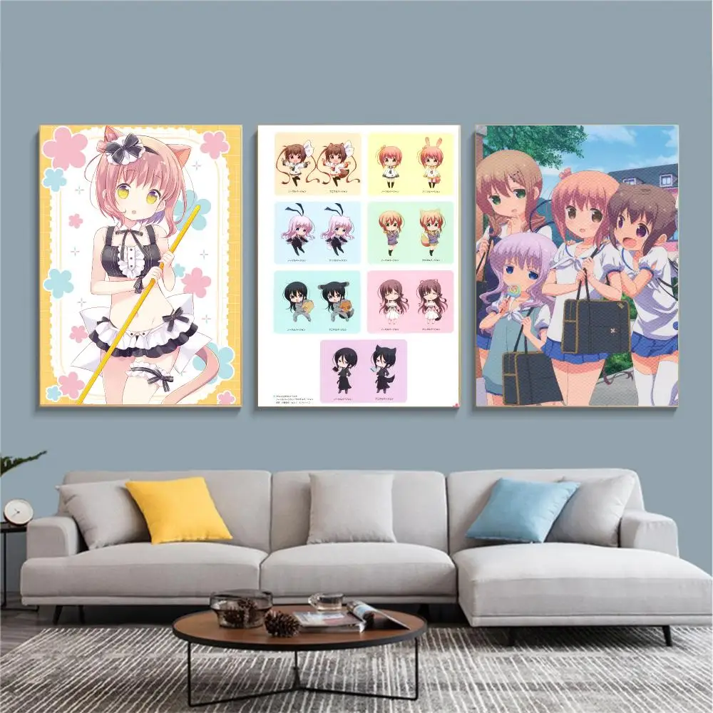 anime S-Slow Start-T Painting Calligraphy Nature Inspired Artwork for Living Room  Home Decoration