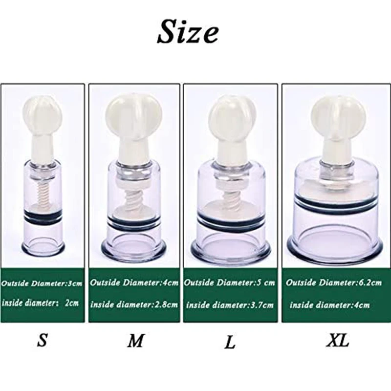 Medical Portable Twist Pump Suction Vacuum Nipple Suckers Massage Cupping Tool