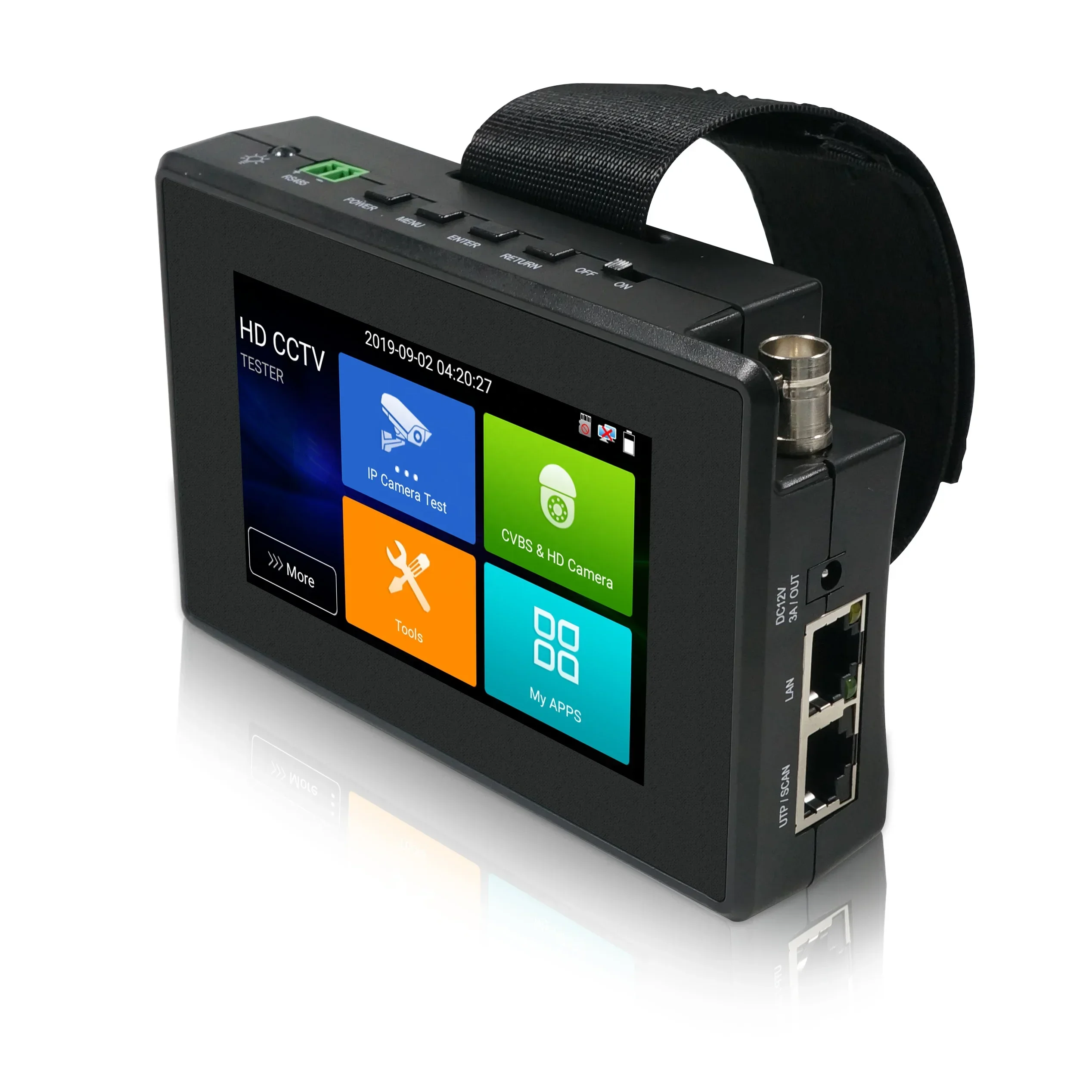  hotselling Wrist 4 inch IPS touch screen 4K H.265 2MP 5MP 8MP AHD CVI TVI IP network    Tester
