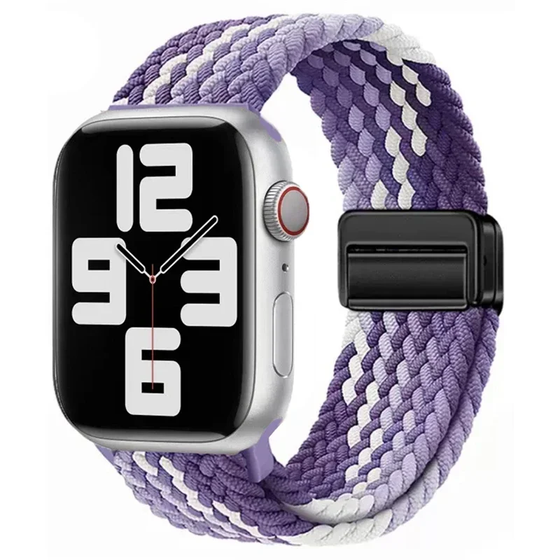 Nylon-Geflochtenes Magnetarmband für Apple Watch 49mm 45mm 44mm 42mm 41mm 40mm Armband für iWatch Ultra 2 Series 12 11 10 9 8 7 6 SE
