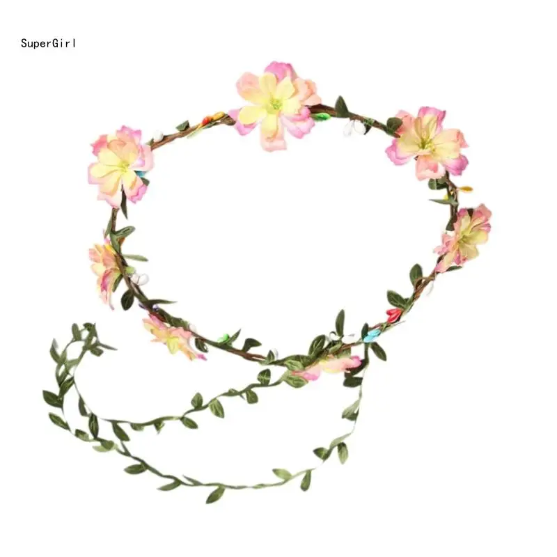 Bride Flower For Wedding Floral Garlands Hair Wreath Flower Headbands Women Bride Floral Headbands J78E