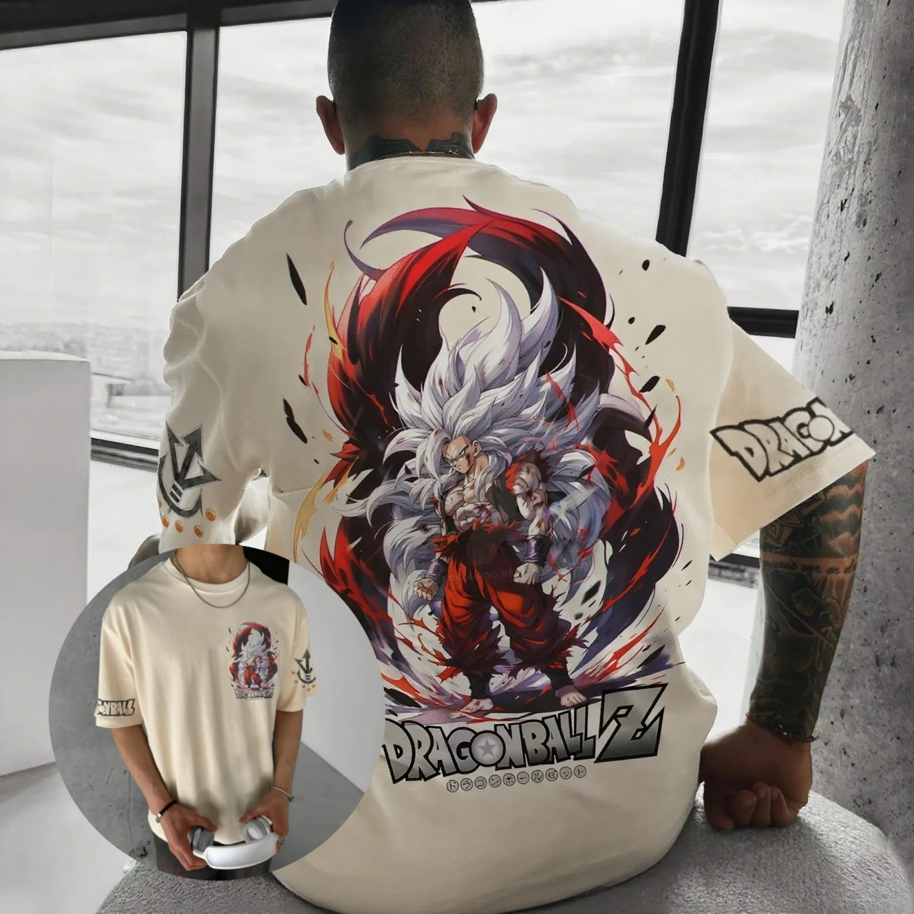 

Dragon Ball Z Super Saiyan Мужская и женская футболка с рисунком аниме Уличная одежда Летние топы Повседневная одежда с короткими рукавами большого размера Y2k