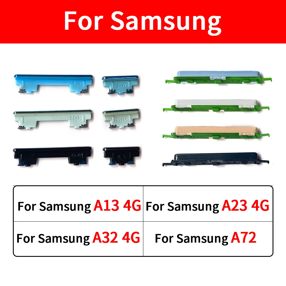 High Quality For Samsung A13 A23 A32 4G A72 Phone Power Volume Button Power On Off Volume Side Button Switch Control Key