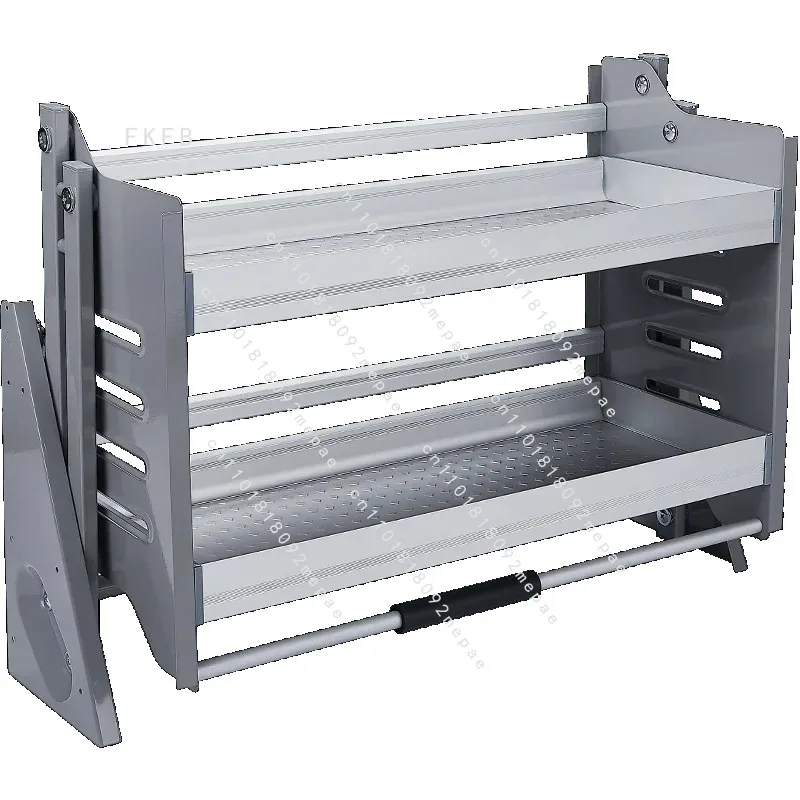 

Stainless Steel Aluminum Basket Frame Hanging Cabinet Hanging Basket Kitchen Pull-down Cabinet Seasoning Basket Storage Rack