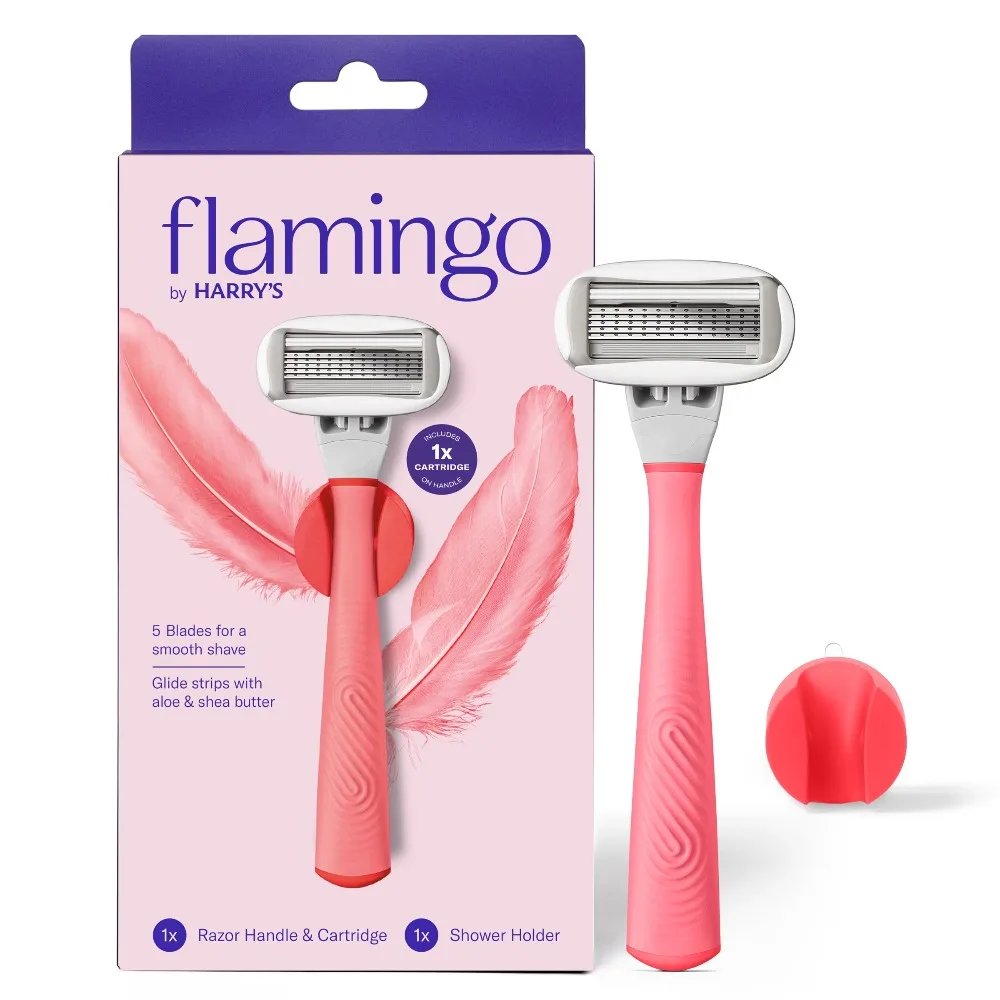 Pink Women's Ergonomic Razor Shaving Kit