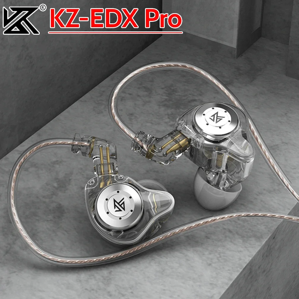 KZ EDX Pro 10 مللي متر المزدوج المغناطيسي الدائرة محرك ديناميكي سماعة 2Pin كابل HIFI سماعات أذن باص ستيريو إلغاء الضوضاء سماعة