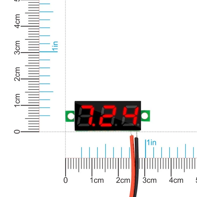 8PCS 0.28 Inch 2 Wires Mini Display Module Volt Meter LED Screen Digital Voltmeter 4 Colors DC 2.5V-30V Power Voltage Tester