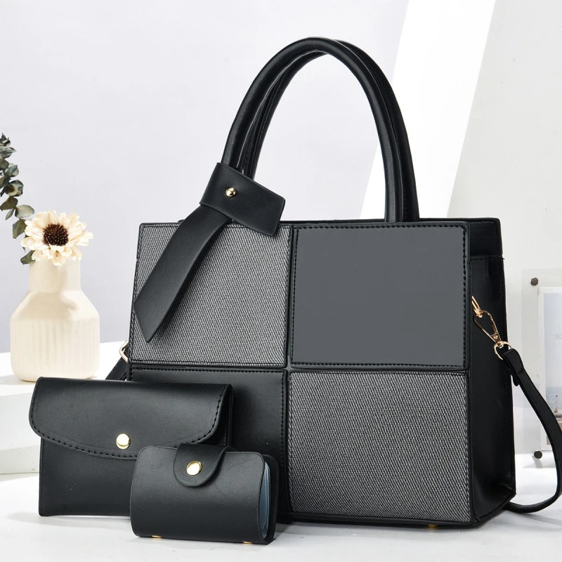 

Popular high-fashion mother-daughter bag with contrasting color design, stylish handbag, versatile large-capacity shoulder bag