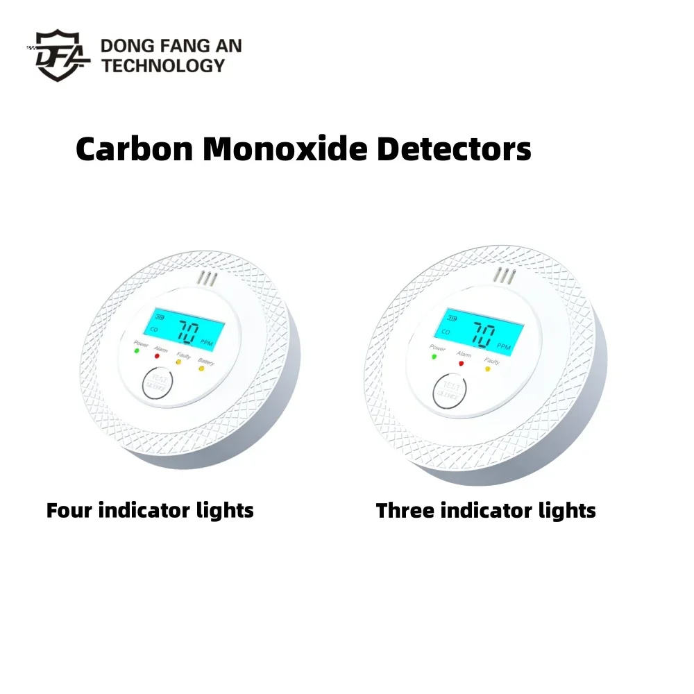 

DFA Independence Carbon Monoxide Detectors CO Alarm With Screen Display Battery Powered CE Certified For Home Kitchen Office Use