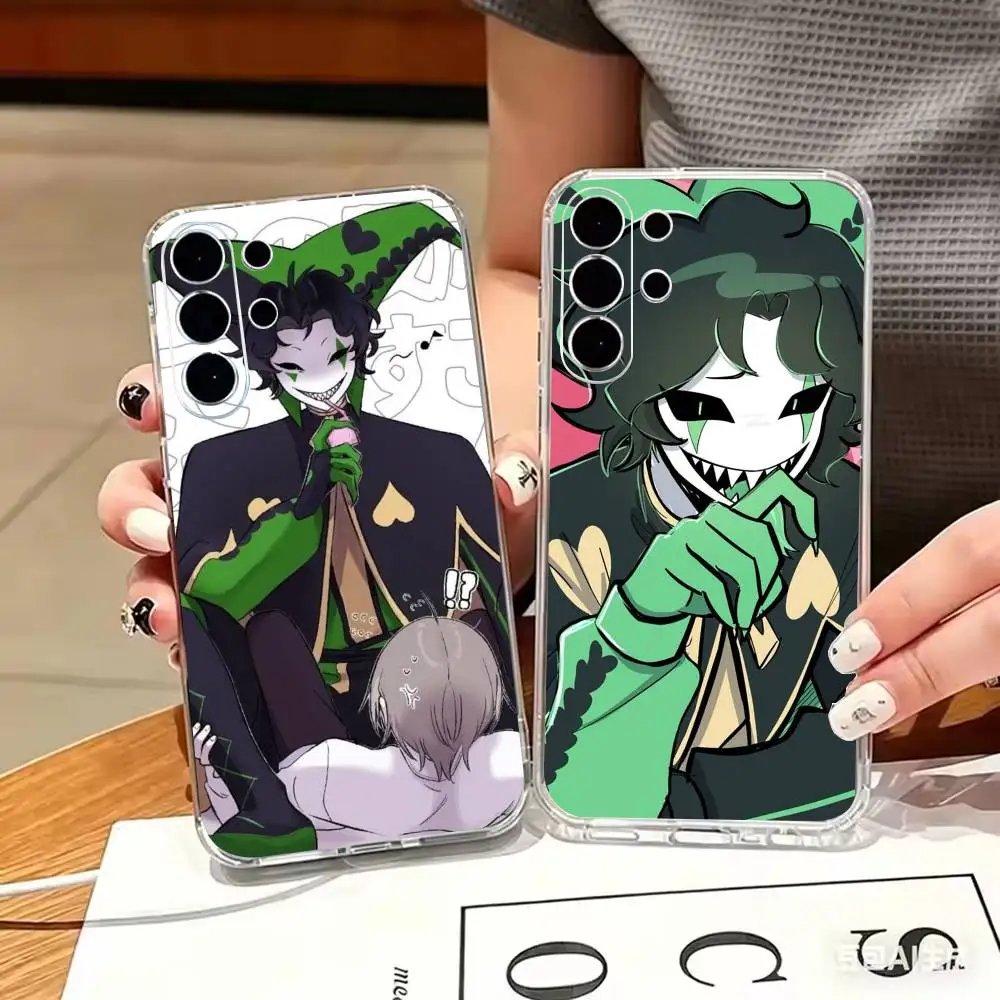 t-the F-Freak Circus Harlequin-es  Clear TPU Soft Case Phone Case For Samsung S 25,24,23,22,30,21,10,9,Ultra,Plus,Lite,FE,4,5 G
