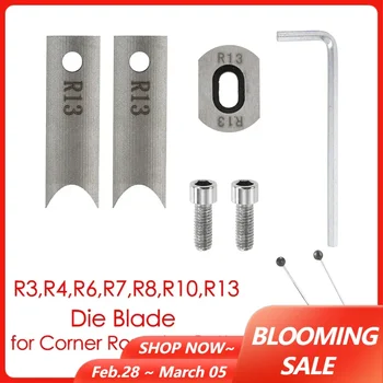 Piezas de Repuesto de cuchilla troquelada para máquina cortadora de esquinas, molde de corte de papel, R3, R4, R6, R7, R8, R10, R13