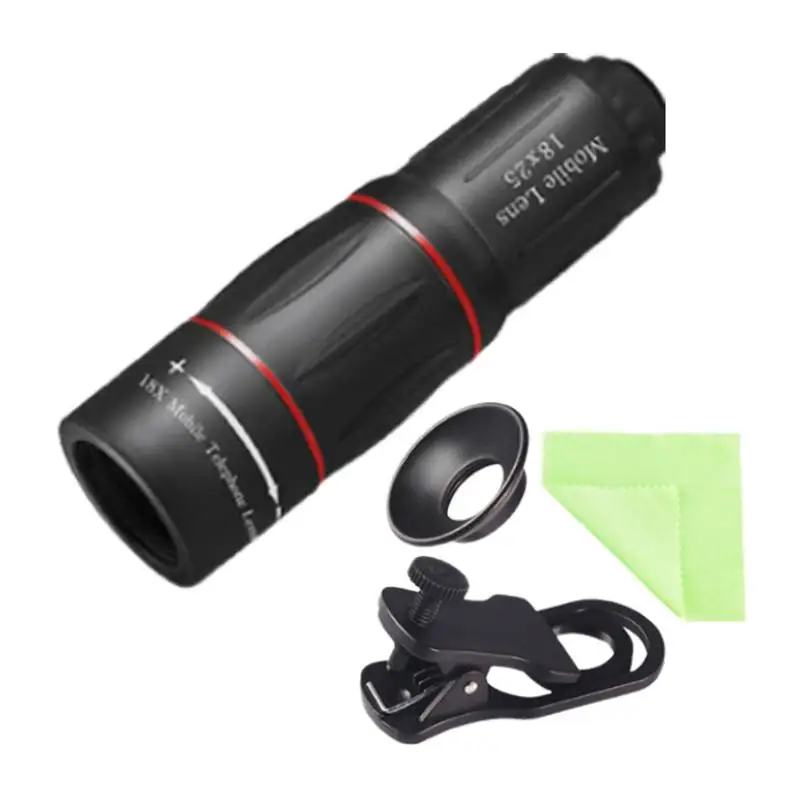 Monocular Telescope For Adults 18X25 Lightweight Monocular Smartphone Adapter Tripod Monocular Telescope For Concert Bird