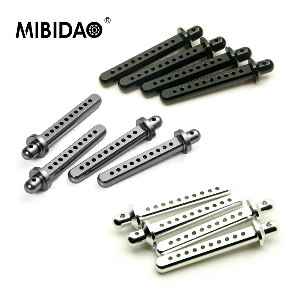 MIBIDAO 4Pcs Metal Alloy Car Shell Column Body Post Mounts for Axial SCX10 1/10 RC Crawler Car Model Upgraded Parts Accessories