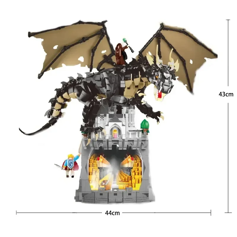 Décennie s de construction MOC créatifs, Dragon noir, Dieu, histoire secrète, modèle de maison, assemblage de jouets, collection de passe-temps, cadeau de vacances, New2024, 21348