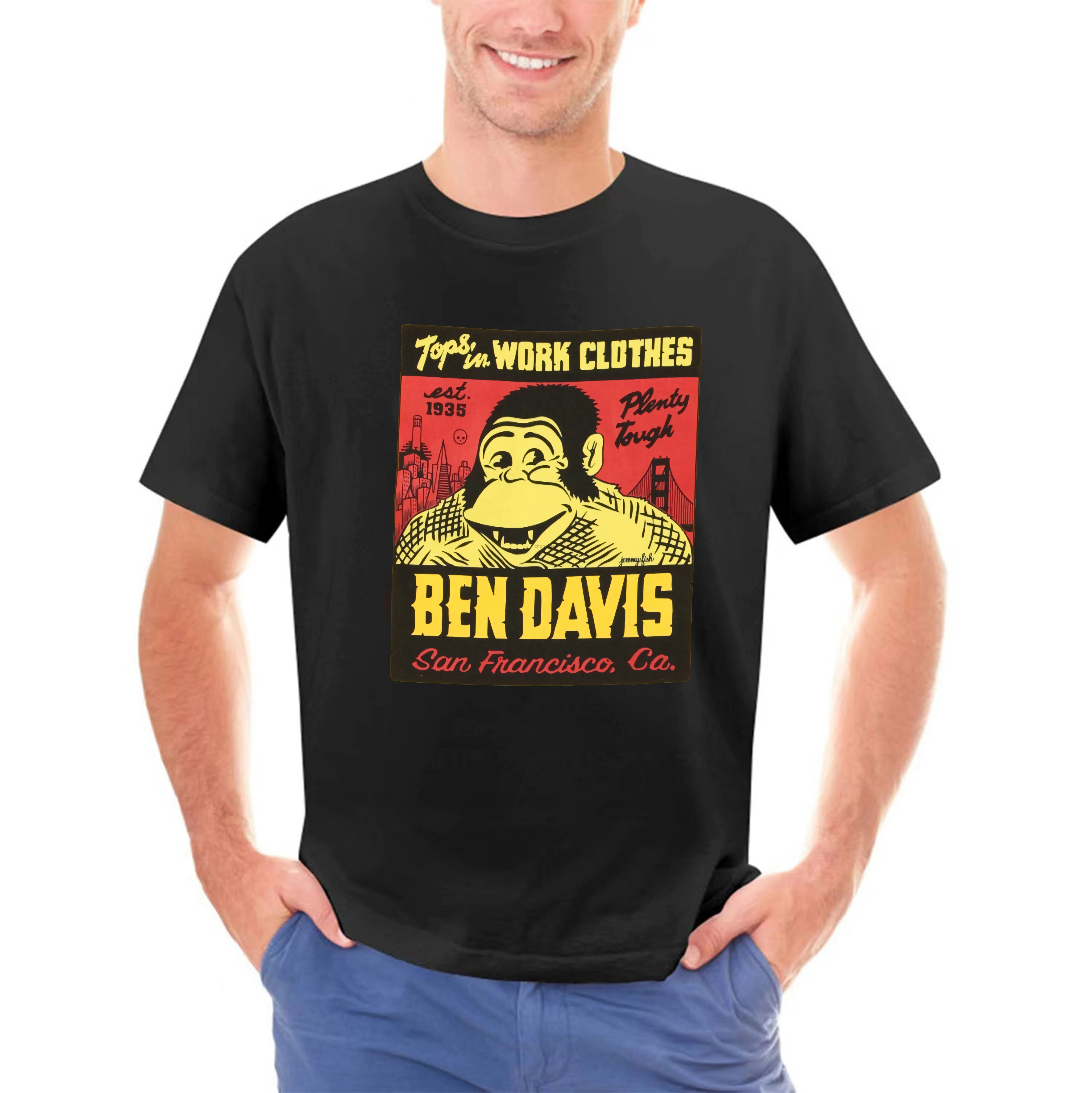 Ben Davis Jeremy Fish Special Graphic Tee Cartoon t shirt men Unisex New Fashion tshirt  funny tops