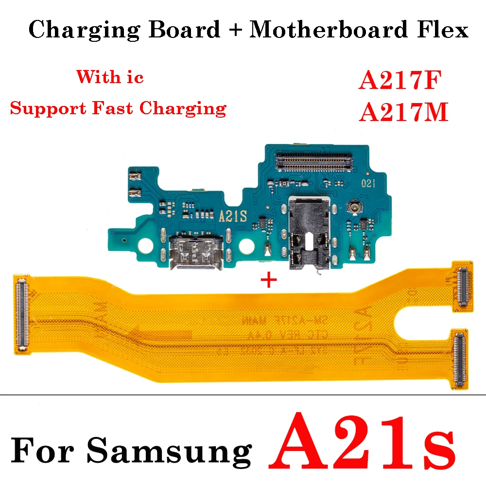 USB Charging Port Main Mother Board Flex Cable For Samsung A21S A217F A30S A307F A32 4G A325F A325M A33 5G A336B A70S A707F