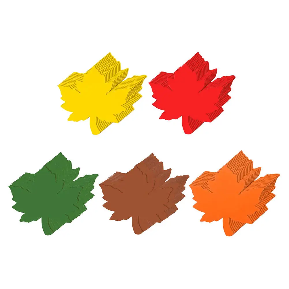 

60 шт. вырезок в форме кленовых листьев, осенние бумажные карточки для Дня благодарения, плотный картон для оформления классных досок, сезонный осенний декор