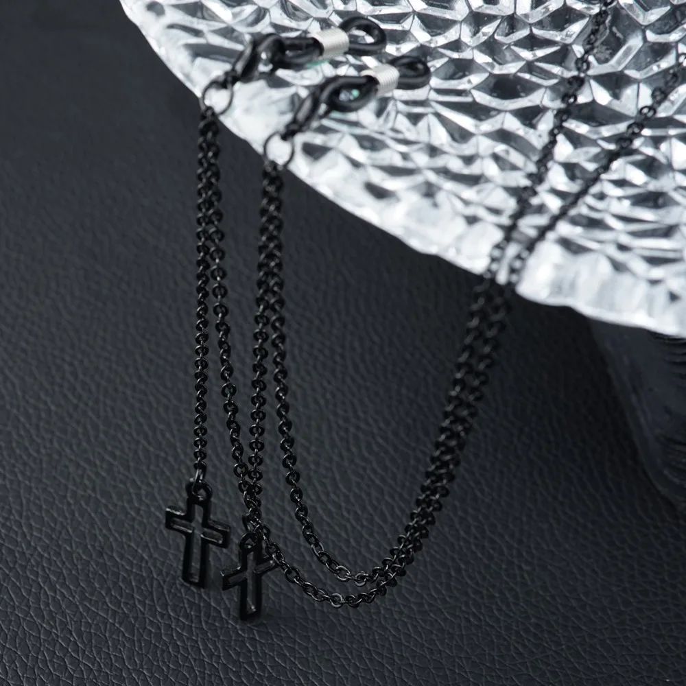 Fashion Metal Cross Pendant Glasses Chain Spectacles Cross Neckline Glasses Chain Pendant Pendant Glasses Chain Women