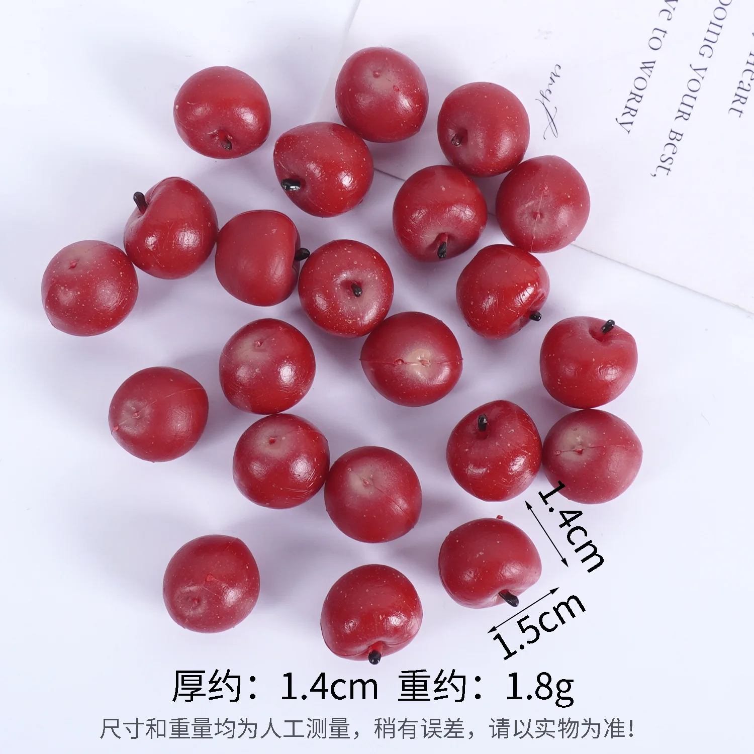 3pcs Mini Apple Red Green Apple Fake Fruit Model Miniature Kitchen Pretend Play Artificial Apples Prop Decoration Home Decor