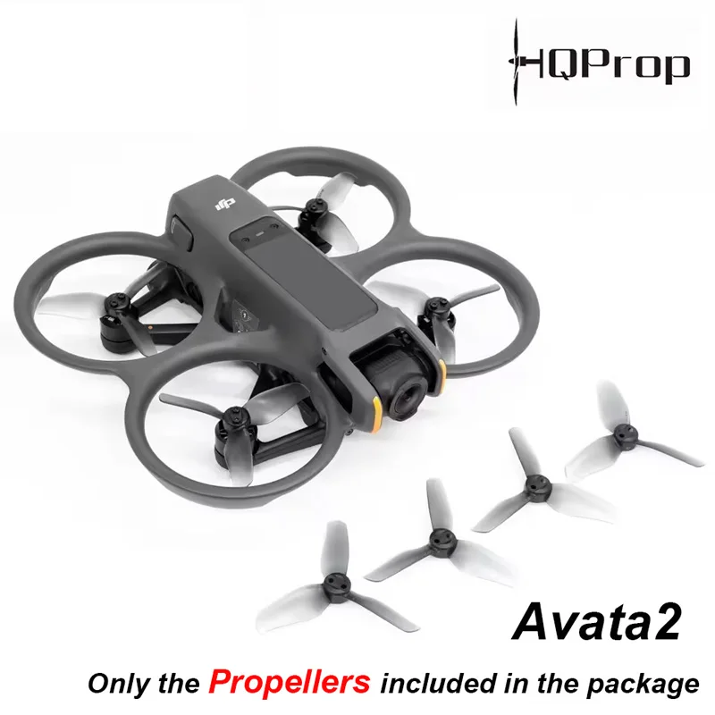 4 Paar HQProp 3X3X3 Propeller 3-Zoll 3-Blatt Prop Polycarbonat 3*3,2*3 Propeller für DJI Avata 2 FPV Racing Drone Teile-Grau