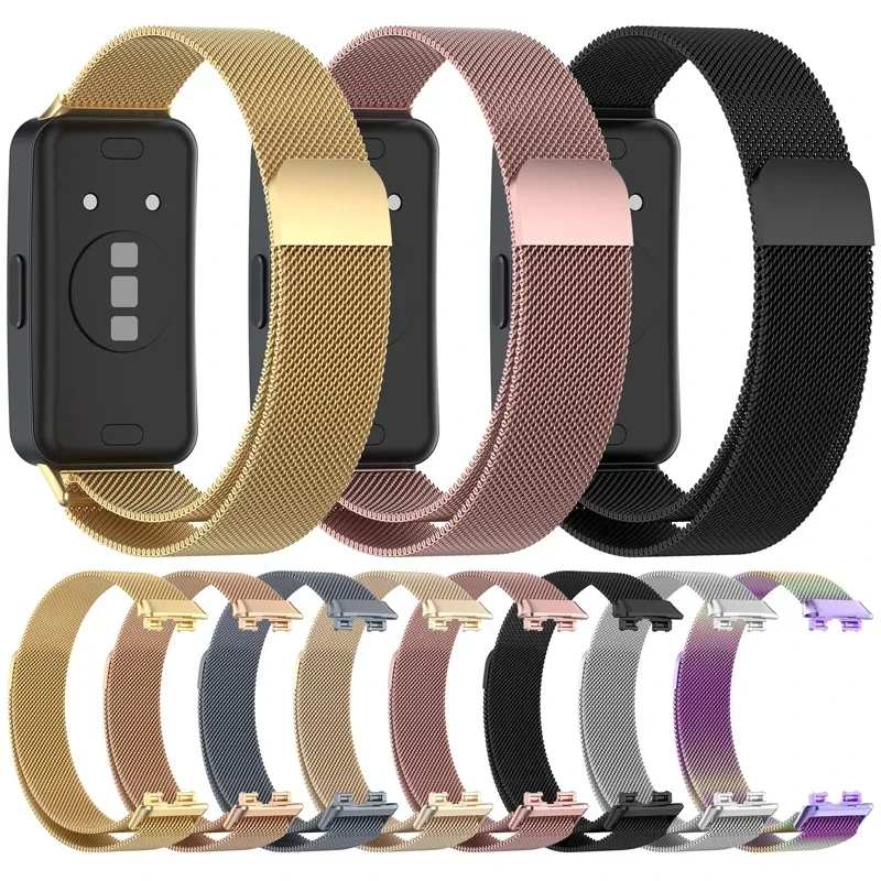 Mlianese Loop For Huawei Band 8 7 Smartwatch Magnetic correa Wrist watchbands Metal Stainless Steel Bracelet Huawei Band 6 strap